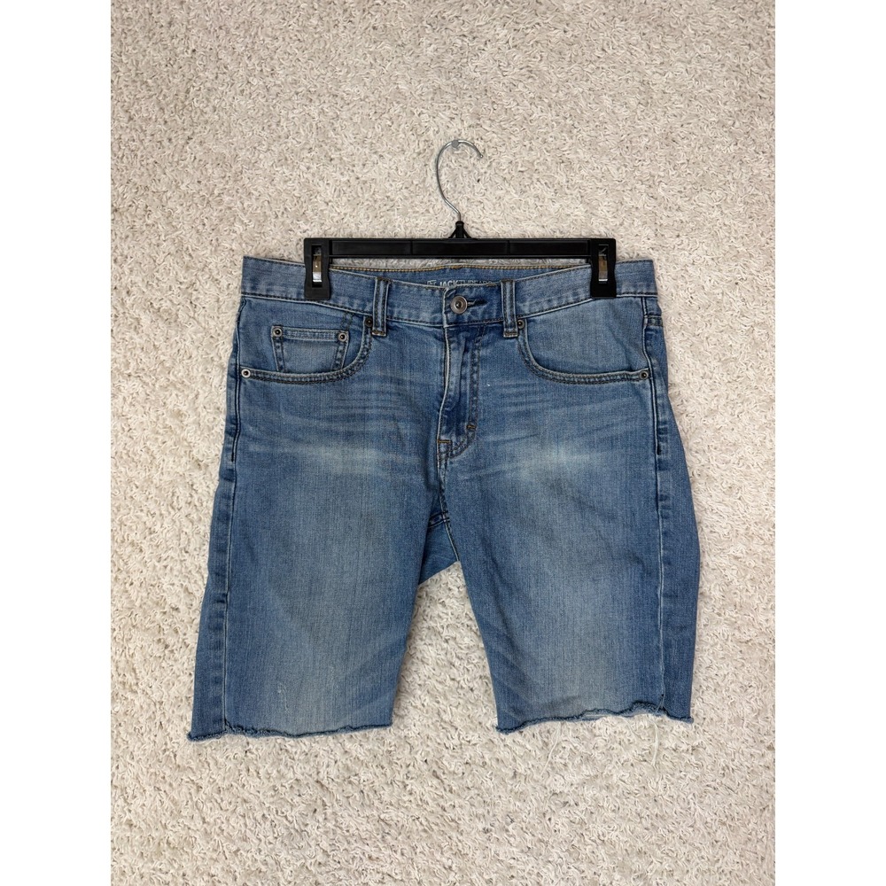 JT Jack Threads Denim Jean Shorts 31 Blue Jorts Distressed Cut Offs Skater